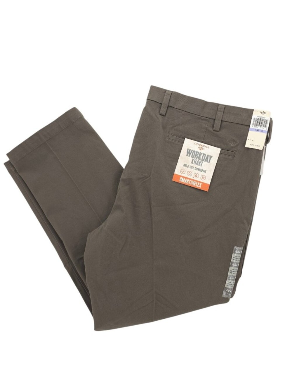 NWT DOCKERS Workday Khaki Pants Smart 360 Flex Tapered fit BIG & TALL 48x32
